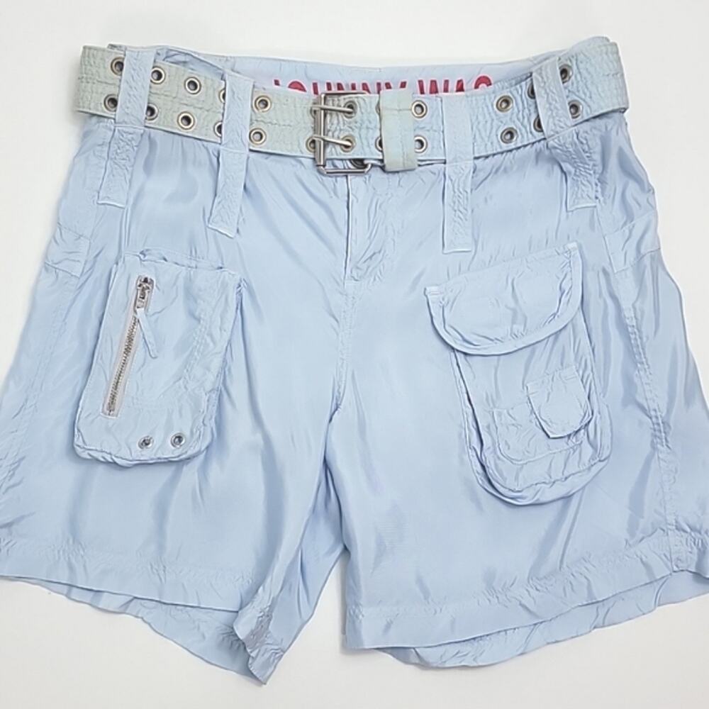 Johnny Was Mariko Cargo Short in‎ Light Blue Size 0 FLAWED